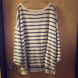 Comfy, blue/white striped, long sleeve top